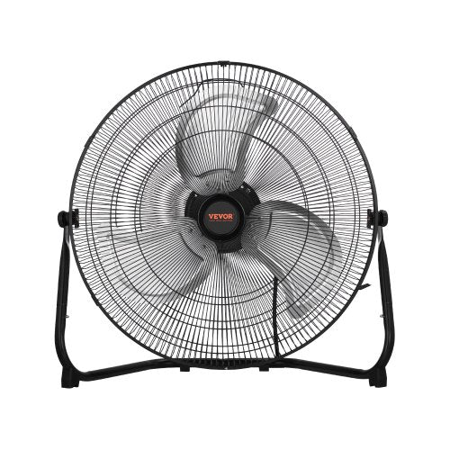 Floor Fan, 3 Speeds High Velocity Heavy Duty 18 Inch Industrial Fan, 4000 CFM 360° Adjustable Tilt 19.69 ft/sec Airflow Large Metal Fan, for Home, Gym, Office, Garage, Commercial Shop & Bedroom