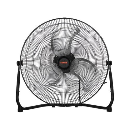 Floor Fan, 3 Speeds High Velocity Heavy Duty 18 Inch Industrial Fan, 4000 CFM 360° Adjustable Tilt 19.69 ft/sec Airflow Large Metal Fan, for Home, Gym, Office, Garage, Commercial Shop & Bedroom