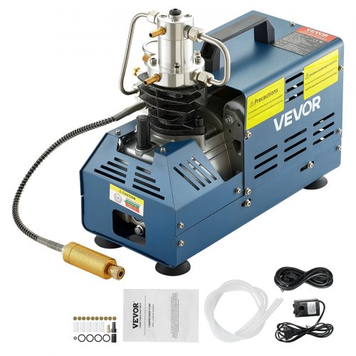 High Pressure Compressor, 4500PSI/30MPA/300BAR High Pressure Air Compressor, 1800W 220V Manual Stop Air Rifle Compressor Suitable for Paintball Air Rifle, PCP Rifle, Air Pistol, Diving Bottle