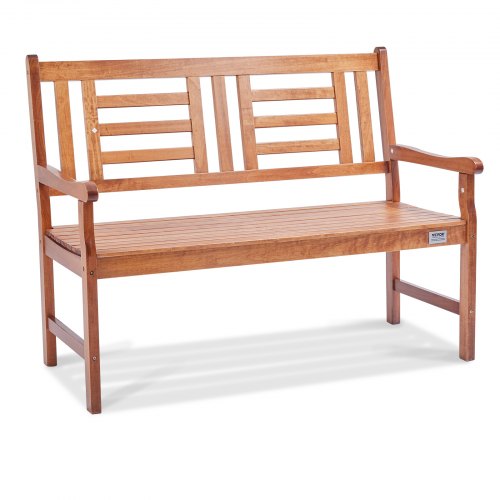 Outdoor Bench 48 in/121.9 cm Wood Garden Bench 700 lbs/317.5 kg Park Patio Yard Porch Bench