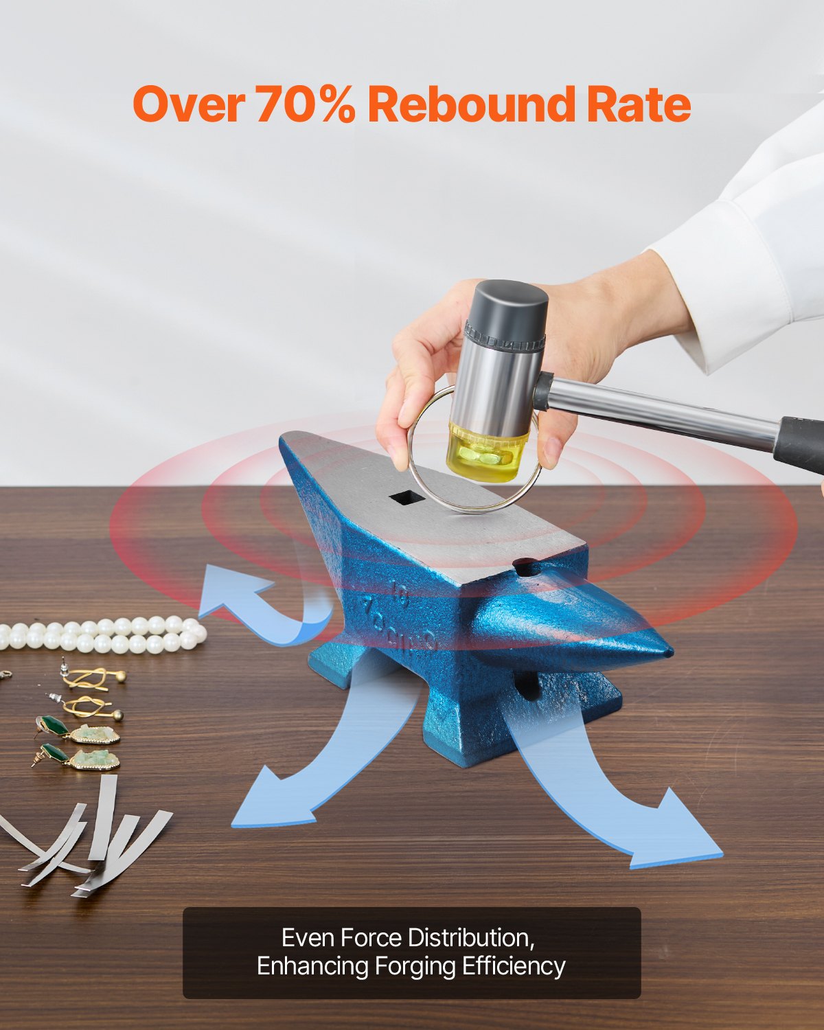 Städ med enstaka horn 22 pund stålstäd smed till salu smide stålverktyg med runt och fyrkantigt hål och utrustning städ robust smed juvelerare hållbart och robust metallsmedsverktyg