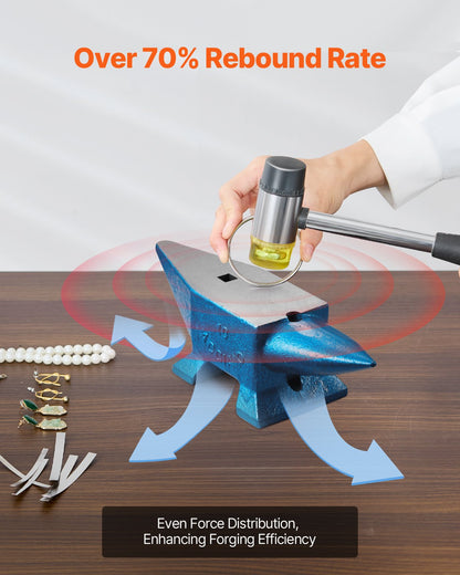 Städ med enstaka horn 22 pund stålstäd smed till salu smide stålverktyg med runt och fyrkantigt hål och utrustning städ robust smed juvelerare hållbart och robust metallsmedsverktyg