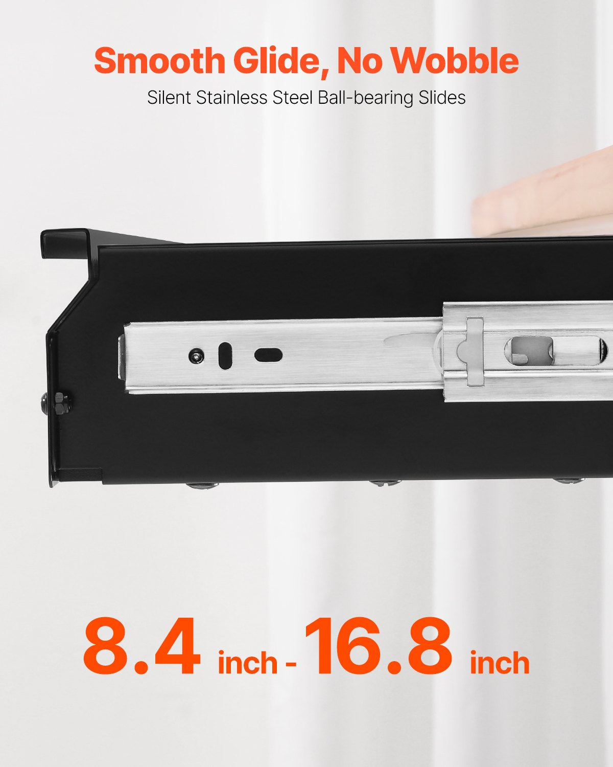 26" Wide Under Desk Drawer Slide Out, Under Desk Mounted Pull-out Drawer Attachment, Hidden Desktop Storage Organizer, Under Table Pencil Drawer for office Home Sit Stand Workstation, 29x9x4 in