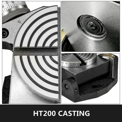Rotationsbord 4 TUM/100 MM Horisontellt vertikalt rotationsbord Rotationsbord med 4 spår för fräsmaskin MT-2 Rotationsbord för fräsning 360 graders precisionsrotationsbord för fräsning Borrning Skruvstäd