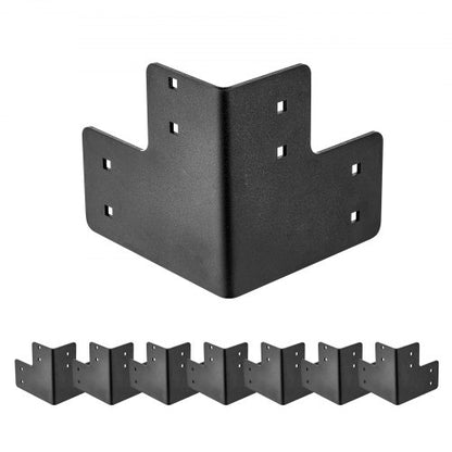 Workbench Corner Bracket Kit, 6.50 x 6.50 x 6.50 inch / 165 x 165 x 165 mm, 2204lbs/1000kg Load Capacity, Heavy Duty Sturdy Steel Angle Brackets with Screws, for Desk Shop Table Platform, 8 Pcs