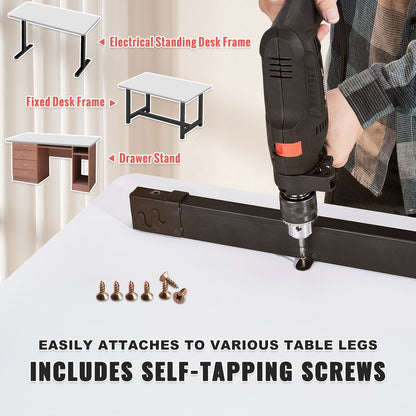 Bordsskiva, 152,5 cm x 61,5 cm x 2,5 cm, lastkapacitet 90 kg, universellt bord i ett stycke spånskiva för höjdjusterbart elektriskt stående skrivbord, rektangulär bänkskiva för hem- och kontorsskrivbord