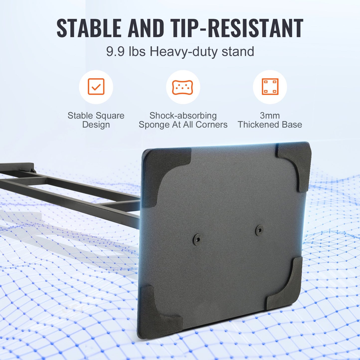 Poster Stand, Adjustable Height Up to 1905 mm, Double-Sided Heavy Duty Pedestal Sign Holder, Floor Standing Sign Holder Banner Stand with Shock-absorbing Base for Display, for Board and Foam, Black