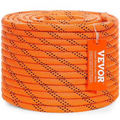 Arborist Tree Climbing Rope Double Braid Polyester 3/8"/1 cm x 120'/36.6 m 48-Strand