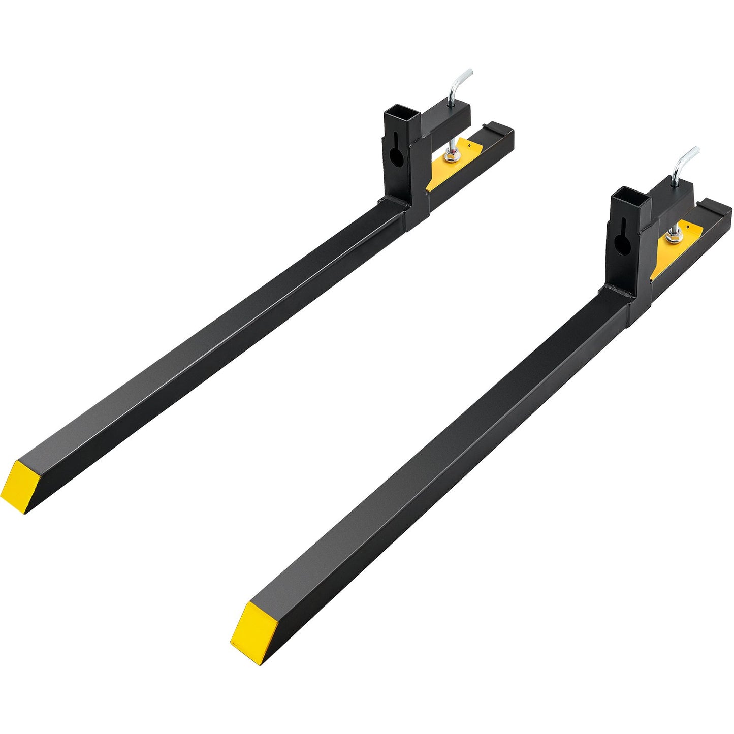 Klämbara pallgafflar, pallgafflar med kapacitet 907,2 kg, 152,4 cm traktorskopgafflar, kraftigt frontlastartillbehör för lastskopa, traktor, kompaktlastare, traktorgafflar för jordbruk och lantbruk