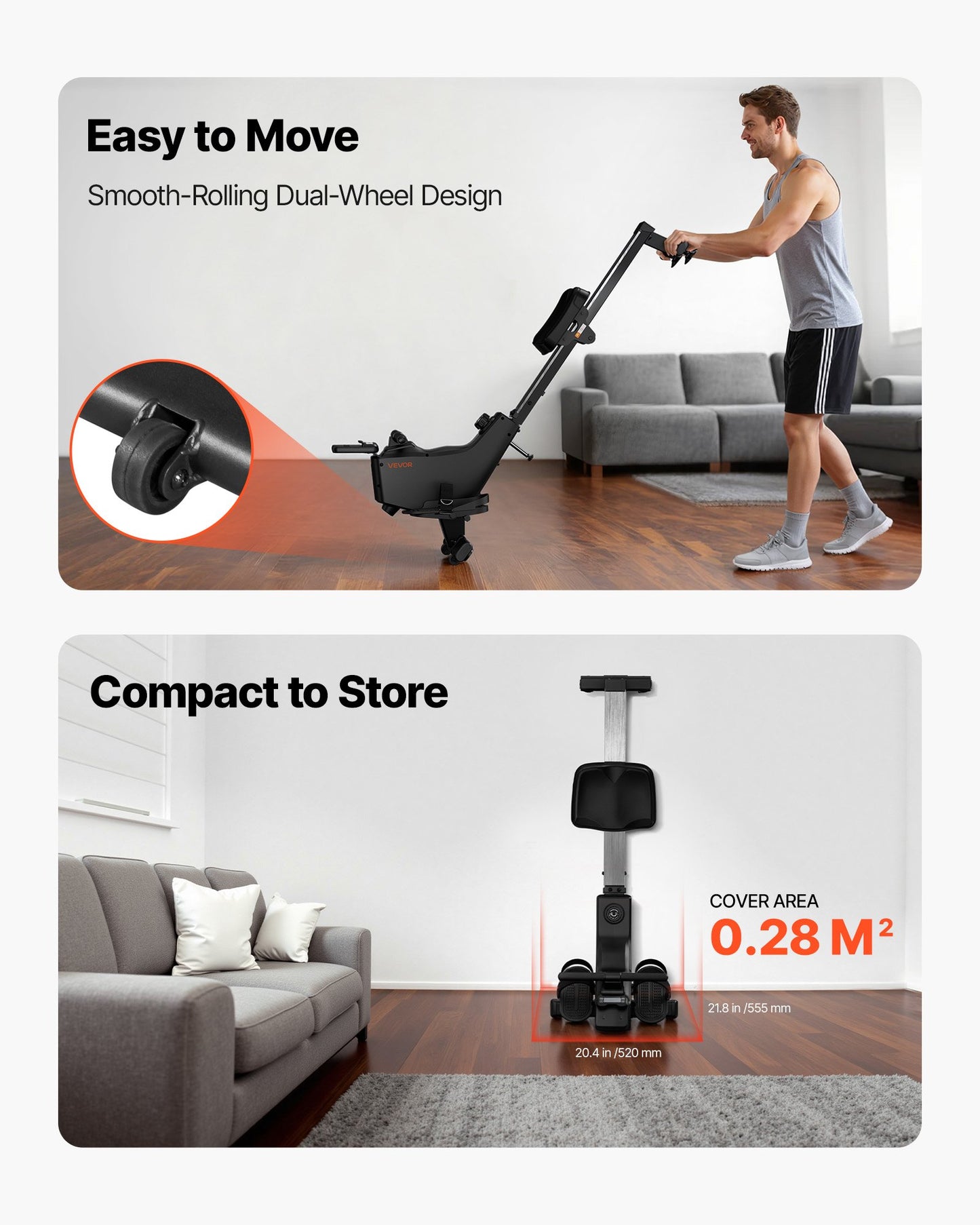 Magnetisk roddmaskin, 16-nivåers tyst motstånd, justerbar, hopfällbar roddmaskin för hemmabruk, 158 kg viktkapacitet, roddmaskiner med slät remskiva, Bluetooth-appkompatibel och LCD-skärm