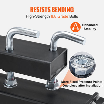 Pallgafflar, 907,2 kg klämbara pallgafflar, 109,2 cm total längd för kraftiga pallgafflar med justerbar stabilisator, traktorskopa, gafflar för traktorredskap, kompaktlastare, lastskopa