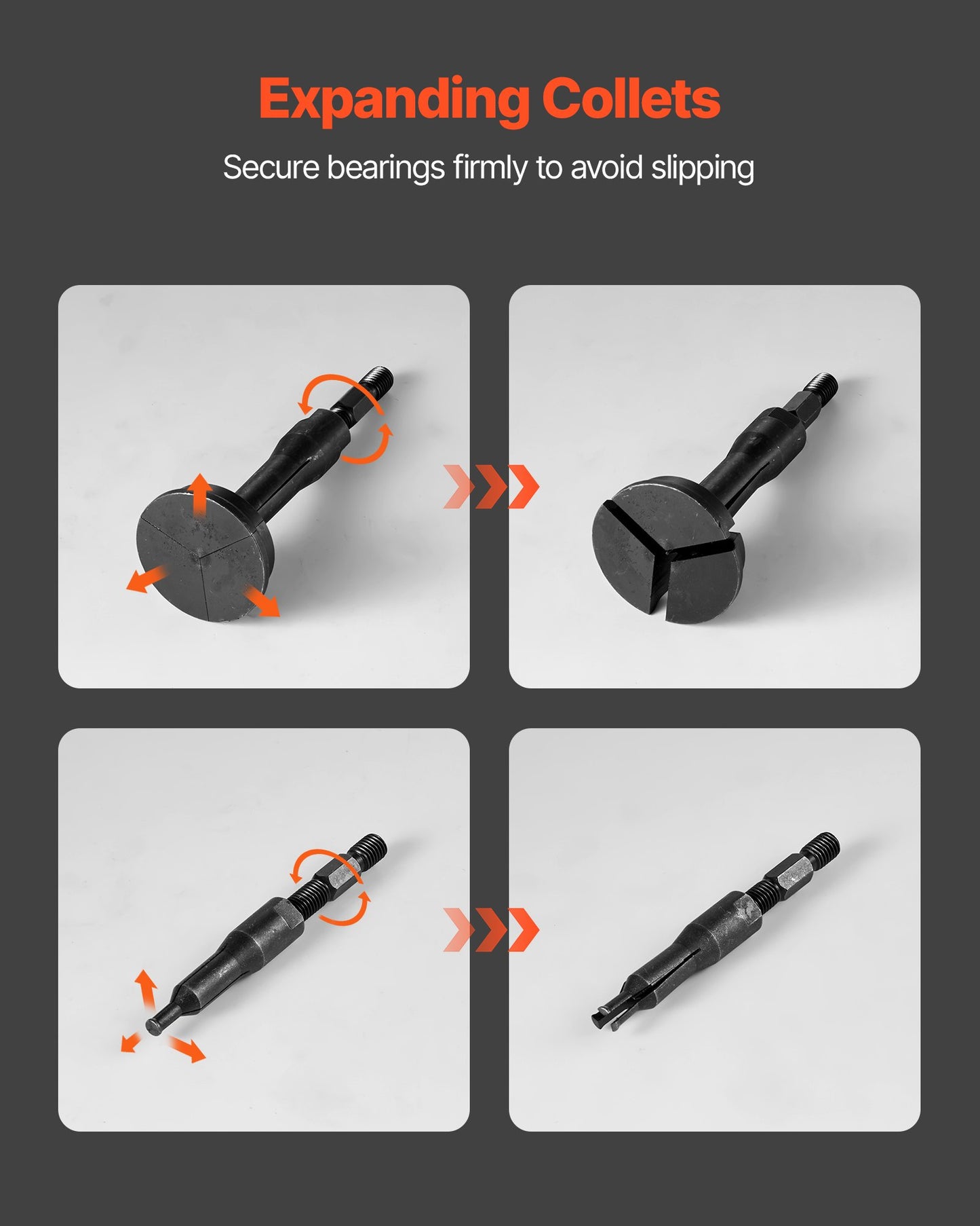 Lageravdragarsats för blindhål, 16-i-1-sats för innerlager och tätningsutdragare, 16 delar glidhammare, pilotinsats, invändig lagerborttagningsverktygssats med 10 delade hylsor och motstag