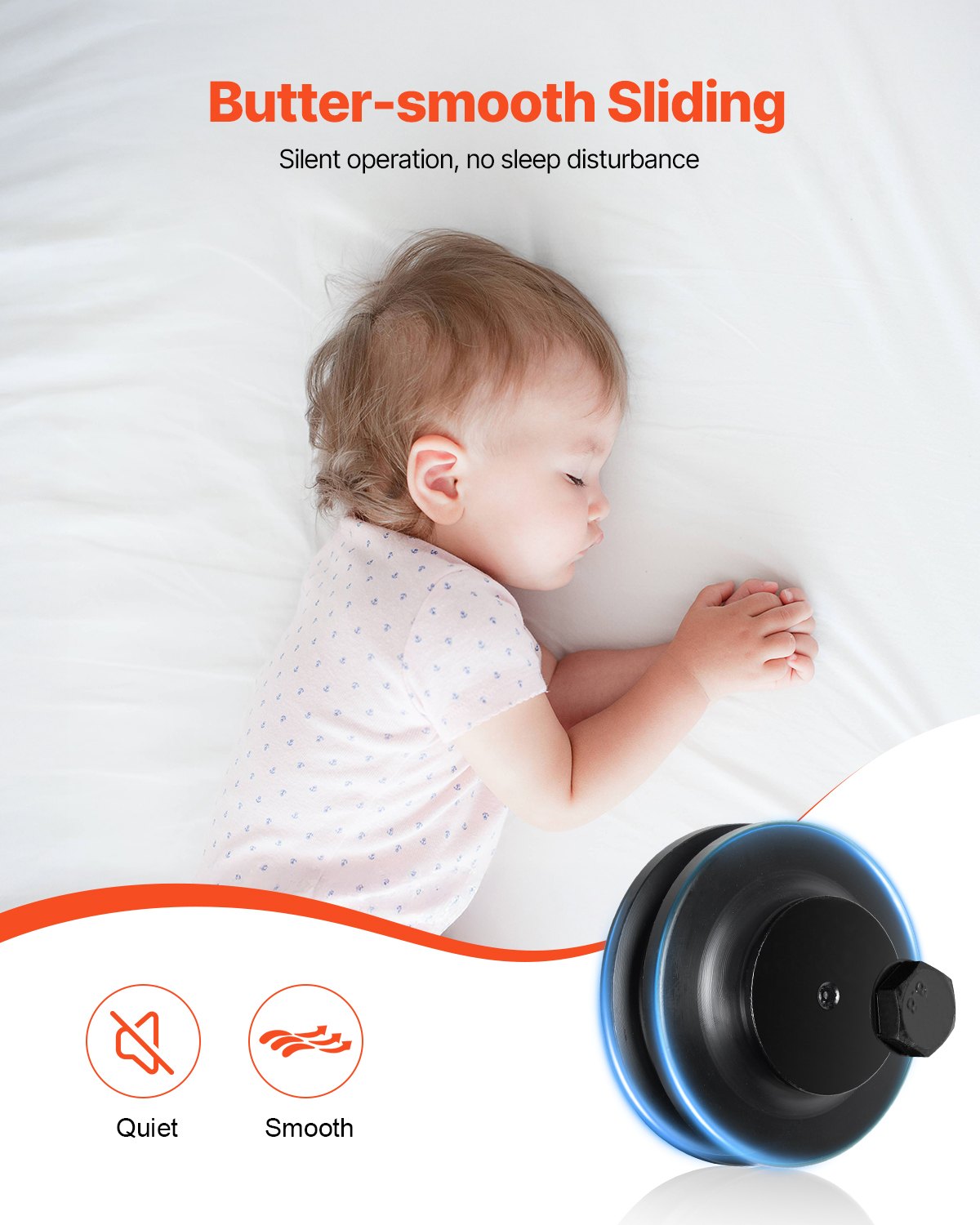 6FT Sliding Barn Door Hardware Kit, 330 LBS Weight Capacity, Compatible with 36 Inches Max Width & 1-3/8 to 1-3/4 Inches Thickness Single Sliding Barn Door, Durable Track & J-shape Roller Silver