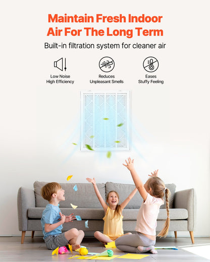 Return Air Filter Grille, Fits W20 x H25in Duct Opening Size, Filter Included, Return Air Vent Cover for Wall, Powder-Coated Steel Return Air Grill Detachable Face/Door for 1 inch Filters
