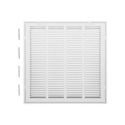 Return Air Filter Grille, Fits W20 x H20 Inch Duct Opening, Filter Not Included, Return Air Vent Cover for Wall, Powder-Coated Steel Return Air Grill Detachable Face/Door for 1 inch Filters