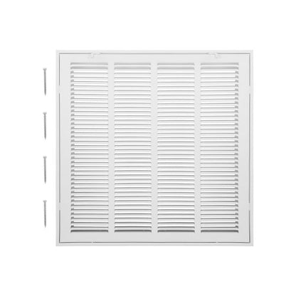 Return Air Filter Grille, Fits W20 x H20 Inch Duct Opening, Filter Not Included, Return Air Vent Cover for Wall, Powder-Coated Steel Return Air Grill Detachable Face/Door for 1 inch Filters
