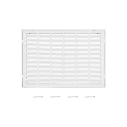 Galler för frånluftsfilter, passar kanalöppning B30 x H20 tum, filter ingår ej, skydd för frånluftsventilation för vägg, pulverlackerat stålgaller för frånluft, avtagbar framsida/dörr för 2,5 cm filter