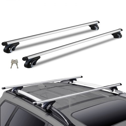Universal Roof Rack Cross Bars, Aluminum Roof Rack Crossbars, Fit Raised Side Rail with Gap, 90KG Load Capacity, Adjustable Crossbars with Locks, for SUVs, Sedans, and Vans