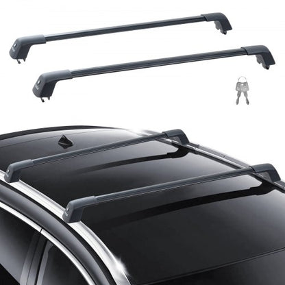Universal Roof Rack Crossbar Max 120.9 cm Fits Grooved Side Rails without Gap