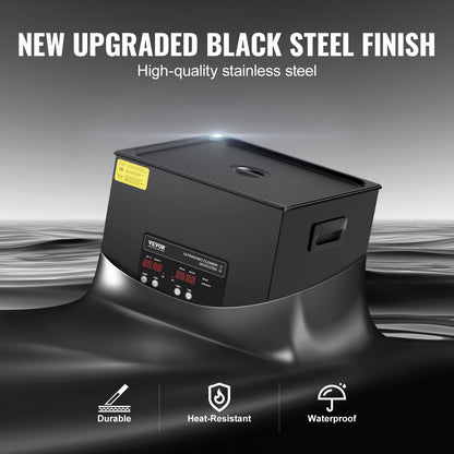 15L Ultra Sonic Cleaner, 360W Digital Ultrasonic Cleaning Machine with Gentle Mode & Upgraded Degassing, 40kHz Industrial Ultrasound Cleaner with Heater & Timer for Retainer, Jewelry, Tools