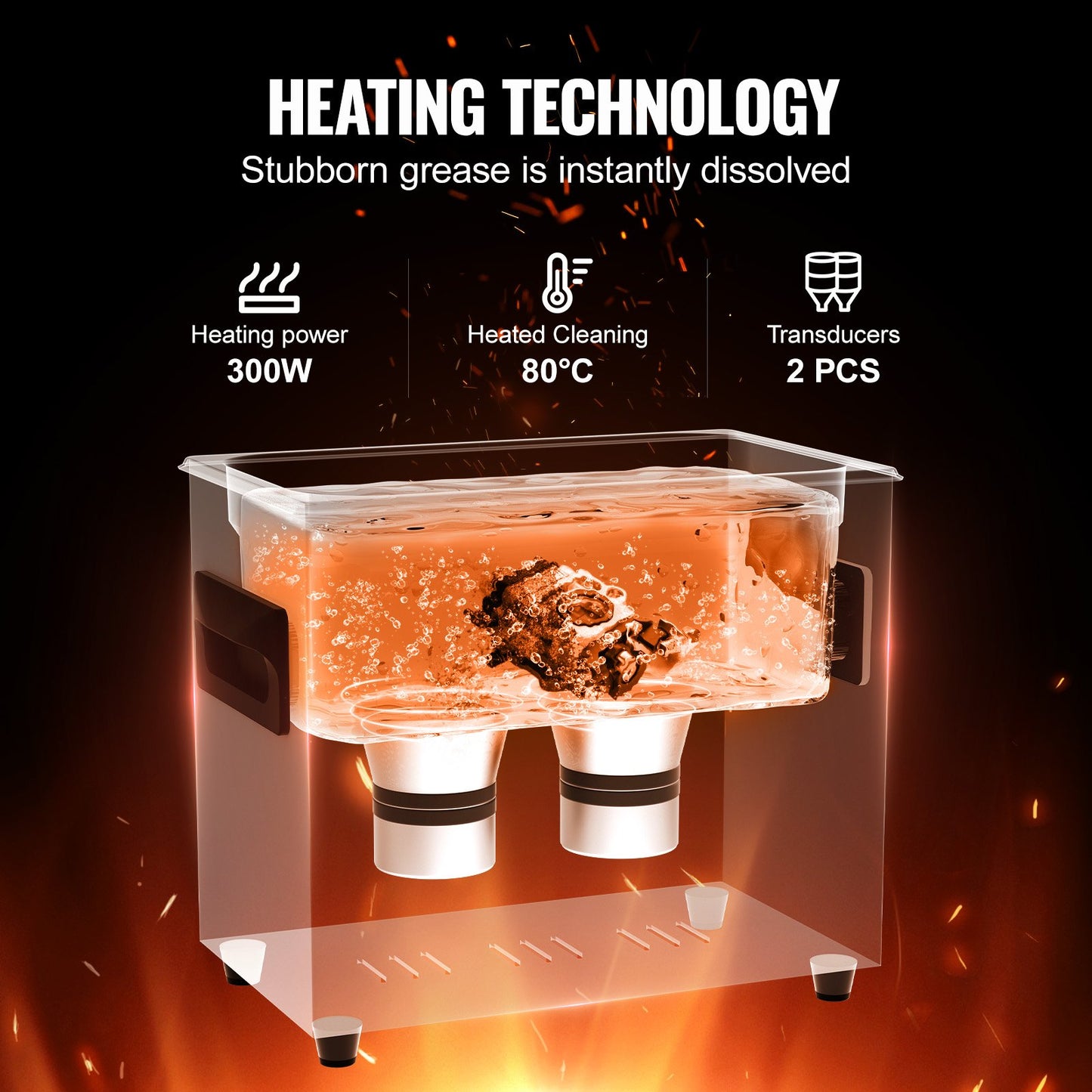 3L ultraljudsrengöring, 120W digital ultraljudsrengöringsmaskin med skonsamt läge och uppgraderad avgasning, 40kHz ultraljudsrengöringsmaskin med värmare och timer för smycken, glasögon, verktygshållare