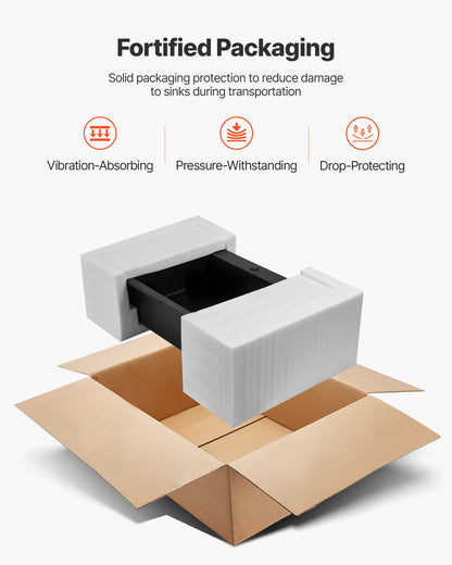 84 cm Kitchen Sink Workstation, Top Mount Granite Sinks, Drop-In Single Bowl Farmhouse Basin with Multiple Accessories, Household Dishwasher Sinks for RV, Prep Kitchen, and Bar (Black)