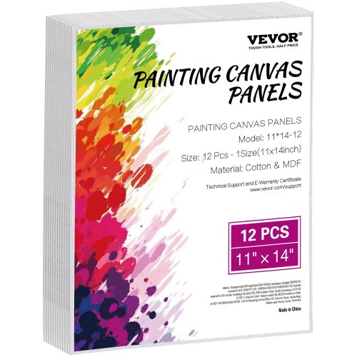 Canvas Boards for Painting, 11 x 14 Inch White Canvases for Painting, 12 Pack Painting Canvas Panels for Sketching, Acrylic and Oil Painting, Watercolor, Paint Canvas for Kids and Professionals