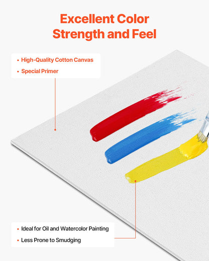 Canvas Boards for Painting, 11 x 14 Inch White Canvases for Painting, 12 Pack Painting Canvas Panels for Sketching, Acrylic and Oil Painting, Watercolor, Paint Canvas for Kids and Professionals