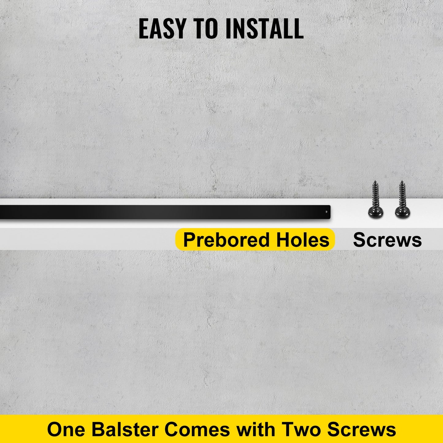 Trädäcksbaluster, 16-pack metalldäckspindar, 29,5"x1" trappbaluster med skruvar, däckräcke i aluminiumlegering för trä- och kompositdäck, snygg baluster för utomhustrappdäck/veranda