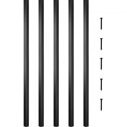 Deck Balusters, 101 Pack Metal Deck Spindles, 26"x0.75" Staircase Baluster With Screws, Aluminum Alloy Deck Railing for Wood and Composite Deck, Square Baluster for Outdoor Stair Deck Porch