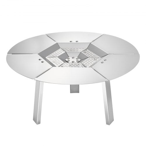 Eldstadsvärmeavledare för Solo Stove Yukon, 508 mm rund eldstad för vedeldad eldstad, värmespridare i 304 rostfritt stål, avtagbart brännarlock Campingtillbehör