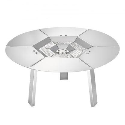 Eldstadsvärmeavledare för Solo Stove Yukon, 508 mm rund eldstad för vedeldad eldstad, värmespridare i 304 rostfritt stål, avtagbart brännarlock Campingtillbehör