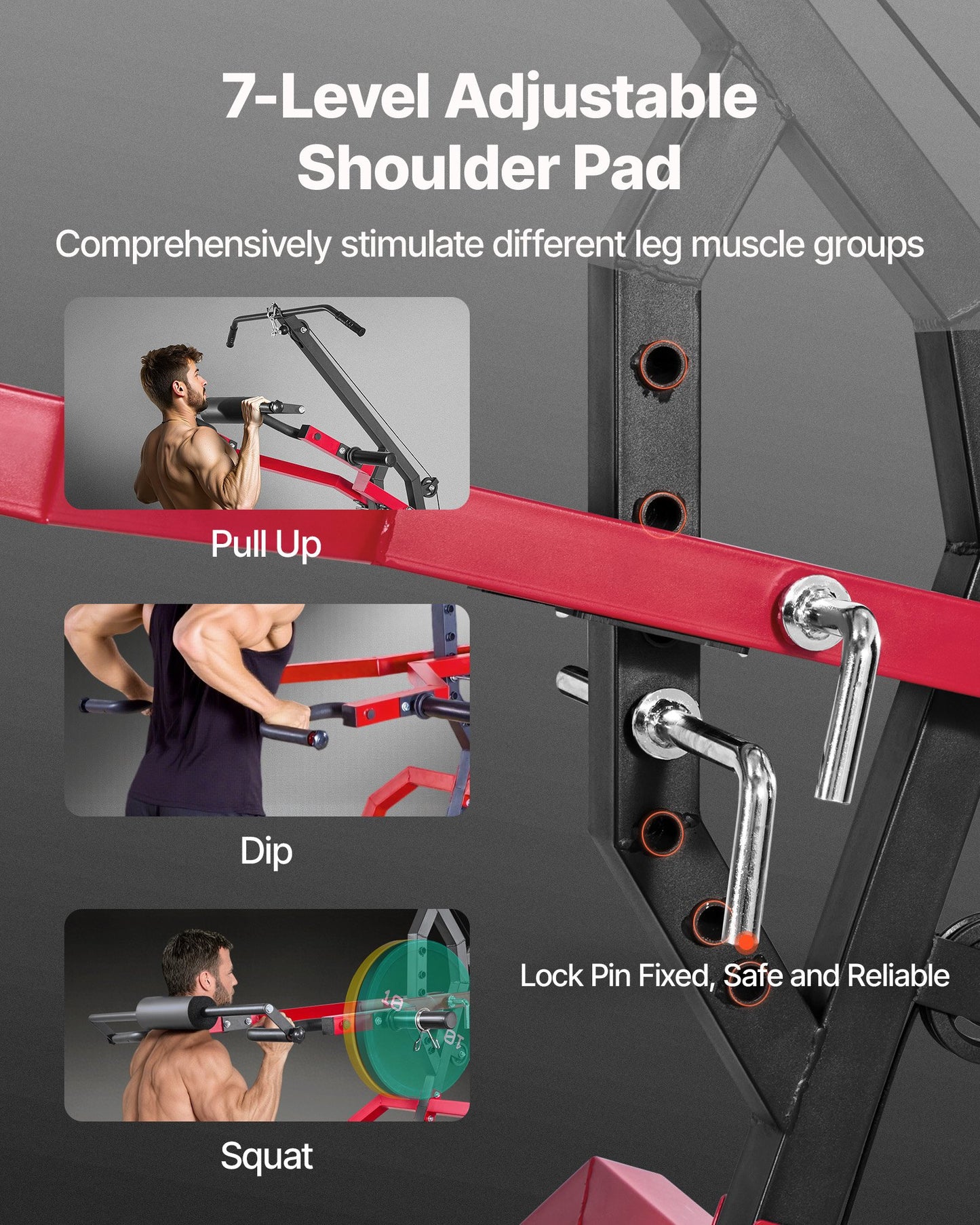 Home Gym Equipment, Leverage Gym with 2:1 Ratio LAT Low Row System, Strength Training Machine for Squats Deadlifts Bench Press Bicep Curls, Home Gym Machine, Adjustable Full Body Workout Station