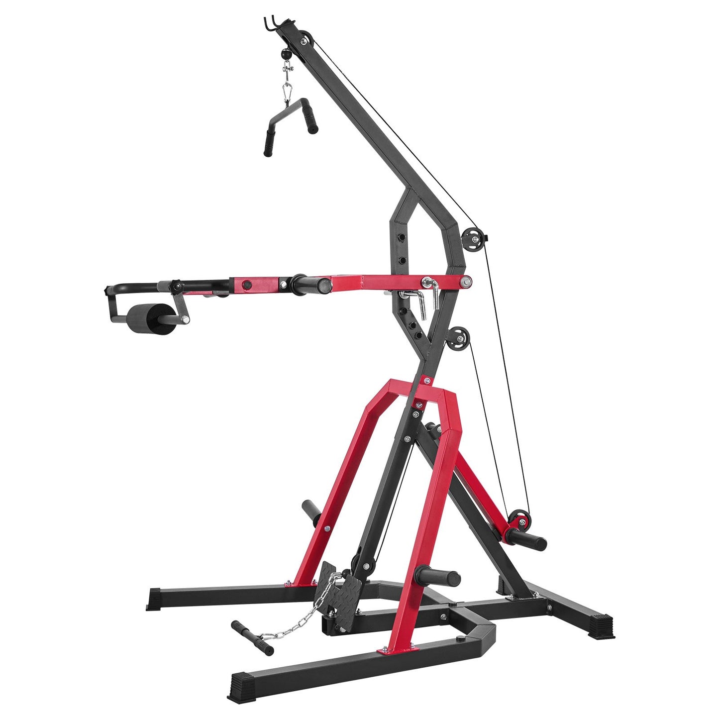 Hemmagymutrustning, Utnyttja gym med 2:1-förhållande LAT Low Row-system, Styrketräningsmaskin för knäböj, marklyft, bänkpress, bicepscurls, Hemmagymmaskin, Justerbar träningsstation för hela kroppen