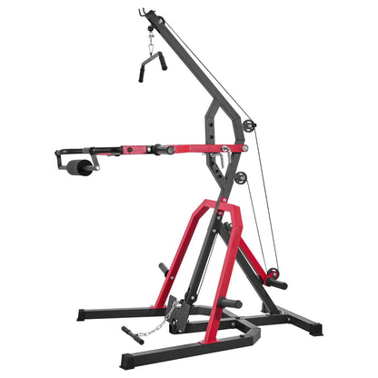 Hemmagymutrustning, Utnyttja gym med 2:1-förhållande LAT Low Row-system, Styrketräningsmaskin för knäböj, marklyft, bänkpress, bicepscurls, Hemmagymmaskin, Justerbar träningsstation för hela kroppen