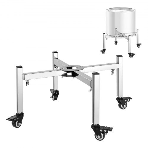 Eldstadsstativ, 38-68,6 cm justerbart stretch med 4 hjul, eldstadsstativ för Solo Stove Bonfire Ranger Yukon och andra utomhuseldstäder, campingeldstadstillbehör i rostfritt stål för öppen spis