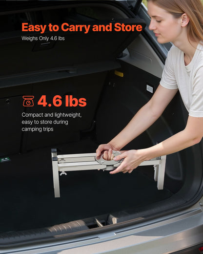 Fire Pit Stand, 38-68.6 cm Adjustable Stretch with 4 Casters, Firepit Stand for Solo Stove Bonfire Ranger Yukon & Other Outside Firepit, Stainless Steel Camping Fire Pit Accessory for Fireplace