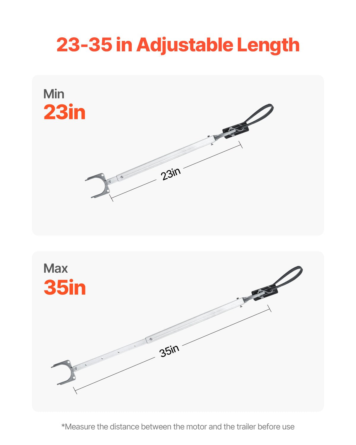 Akterspegelskydd, 23-35 tum, justerbar akterspegelskydd för båtar med komposithuvud, korrosionsbeständiga, lättinstallerade akterspegelskydd för utombordsmotorer under 100 hk, passar för släpvagn och rullvagn