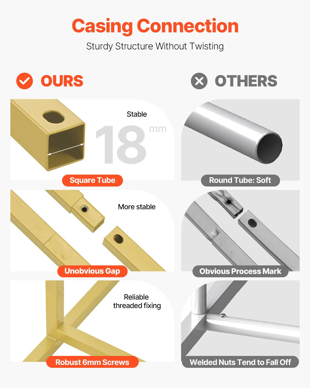 Wedding Arch Backdrop Stand, Set of 3, Metal Stable Stand with Case Connection & Chassis Crossbar Design, Easy-to-Assemble Gold Stand with Premium Gauze, Fit for Birthday, Celebration, Holiday