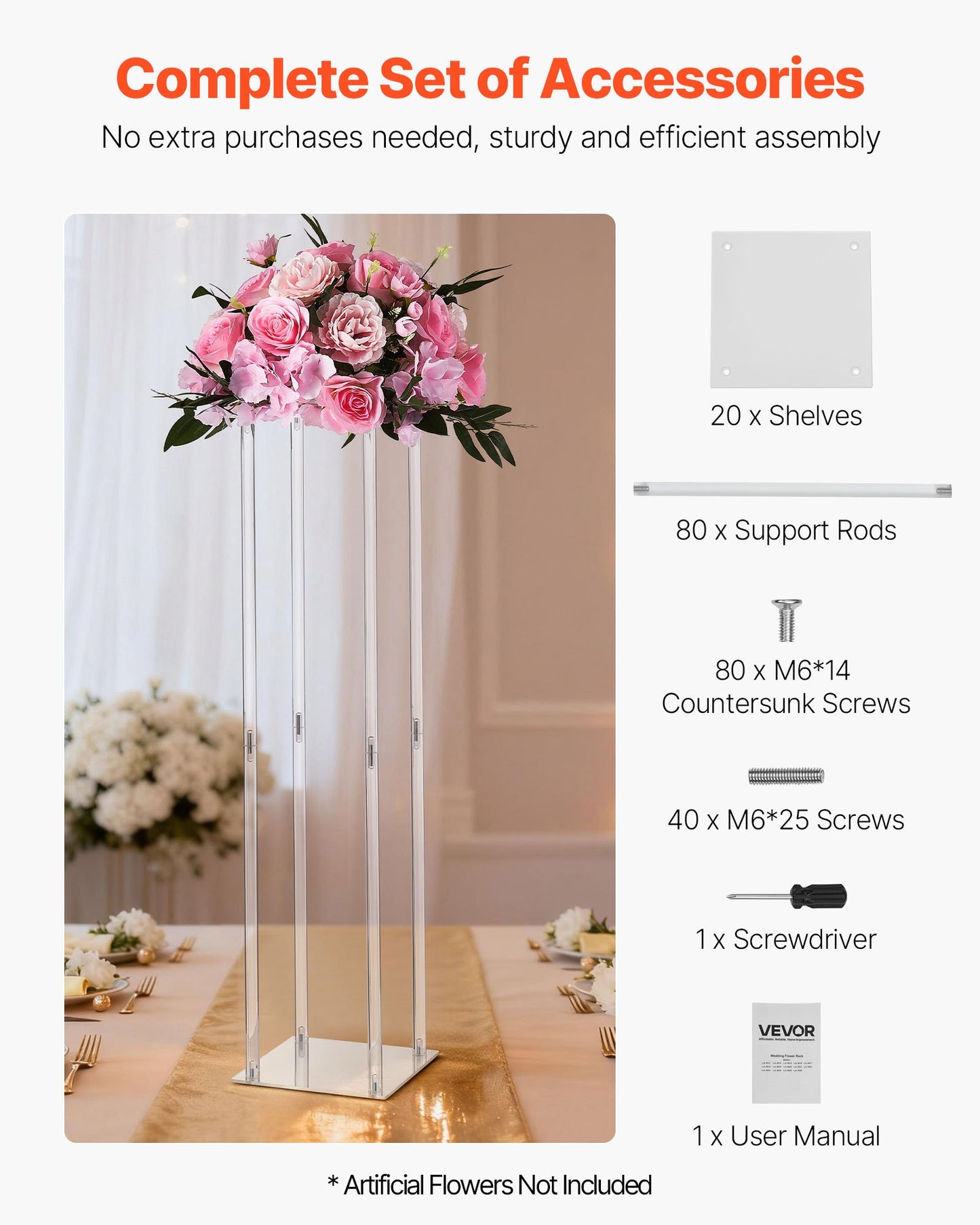 Wedding Flower Stand, 10PCS 80cm Column Flower Stand, Floral Stands with Acrylic Laminate, Cylindrical Cubic Floral Display Rack for Wedding, Party, Birthday, Home, Centerpiece Stands