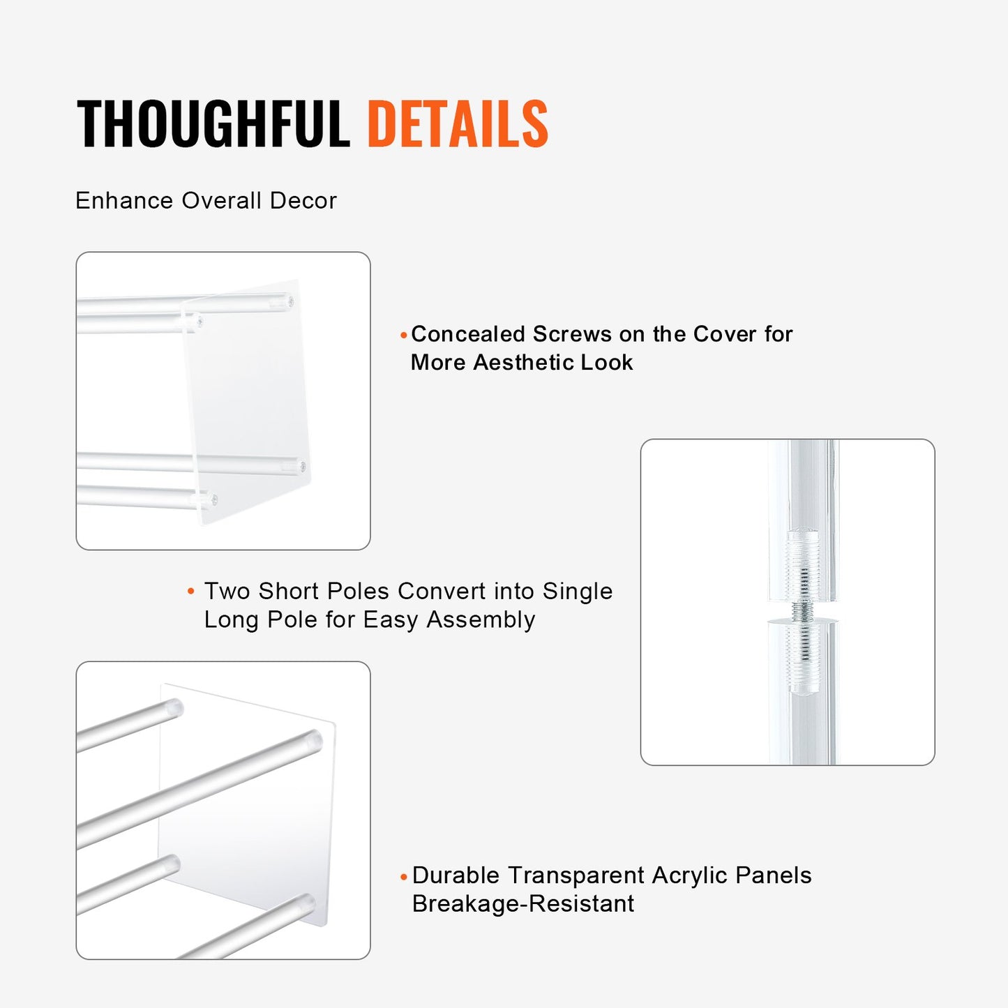 10 st 23,6 tum/60 cm höga bröllopsblomställ, med akryllaminat, akrylvaspelare geometriska mittpunktsställ, blomsterdisplayställ för T-scenevenemang mottagning, festdekoration hem