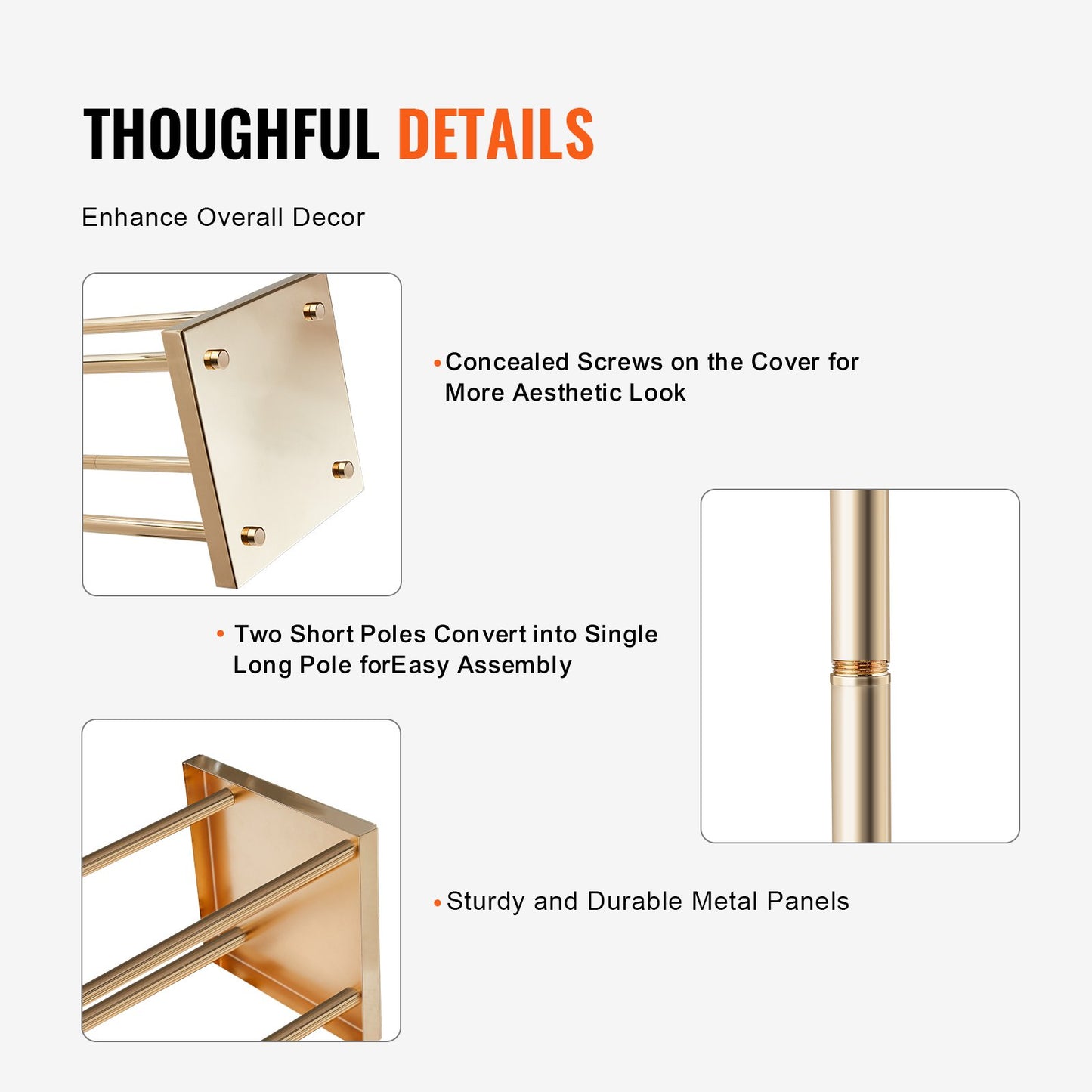 4PCS Gold Metal Column Wedding Flower Stand, 23.6inch /60cm High With Metal Laminate, Vase Geometric Centerpiece Stands, Cylindrical Floral Display Rack for Events Reception, Party Road Leads