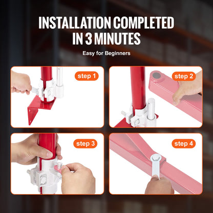 Electric Hoist Support Pole, 1000 kg Max Load Capacity, Electric Hoist Holder, Carbon Steel Hoist Frame, Scaffold Mount Hoist Lifting Pole, Winch Hoist Pillar for Lifting, Workshop, Garage