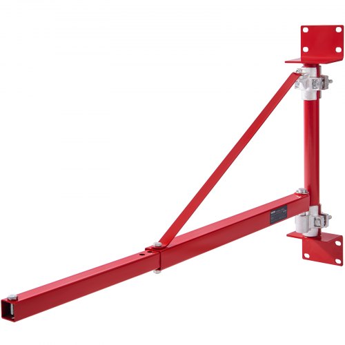 Electric Hoist Support Arm, 600 kg Max Load Capacity, Electric Hoist Holder Swing Arm with Pole, Steel Hoist Frame, 180° Swivel Scaffold Hoist Lifting Arm, Winch Hoist Arm for Workshop, Garage