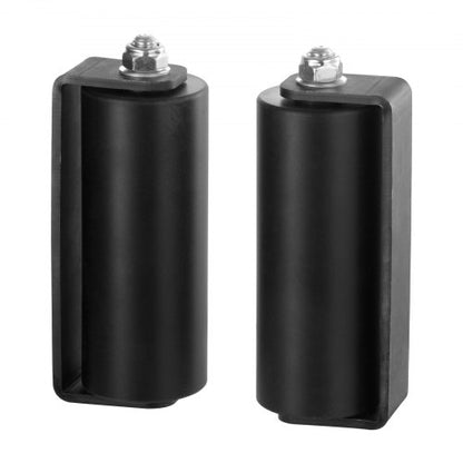 Skjutgrindssats, 6” rullgrindssats med C-fäste, kraftiga skjutgrindsrullar för Connect Tracks-dörrkarmar, skjutgrindsstyrrulle för skjutgrindar och rullportar, svart