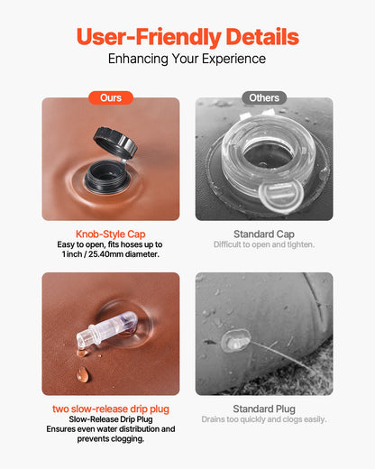 Tree Watering Rings, 4 Pcs 16 Gallons Tree Watering Bags, 6-9 Hours Slow Release, Refillable Planting Water Bags, Water Saving, Heavy Duty Watering System for Shrub Tree Root Drip Irrigation