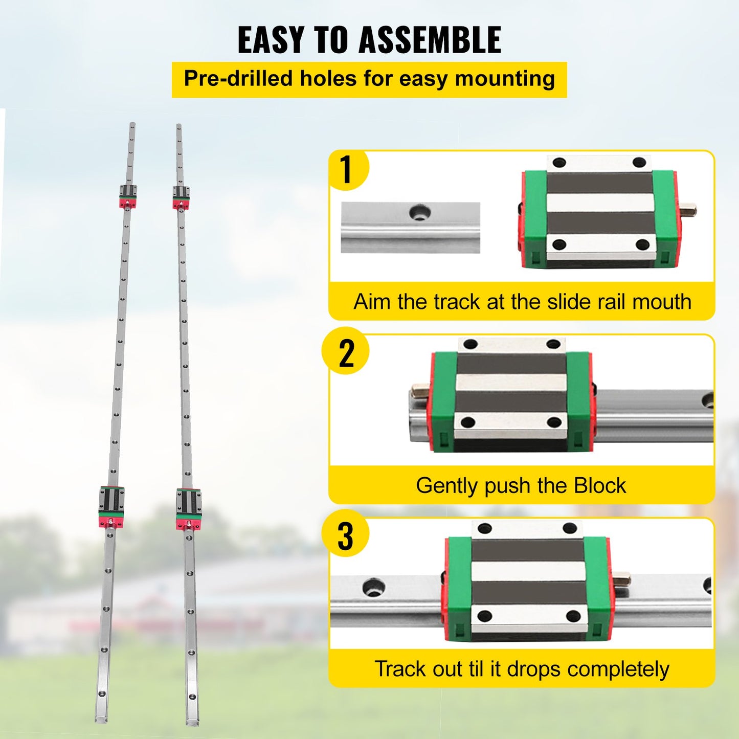 2x 15-1500 mm linjär styrskena med 4 st. lagerblock för 15 mm spårblock, fyrkantigt block, linjärskenfräsar, CNC-set