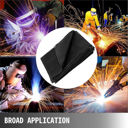 Welding Blanket 3.05x3.05 m Fiberglass Blanket Heavy-Duty Fire Retardant Blanket For Easy Hanging and Protection from Sparks & Splatters