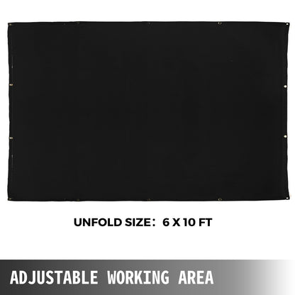 Welding Blanket 1.8x3.05 m Fiberglass Blanket Heavy-Duty Fire Retardant Blanket For Easy Hanging and Protection from Sparks & Splatters