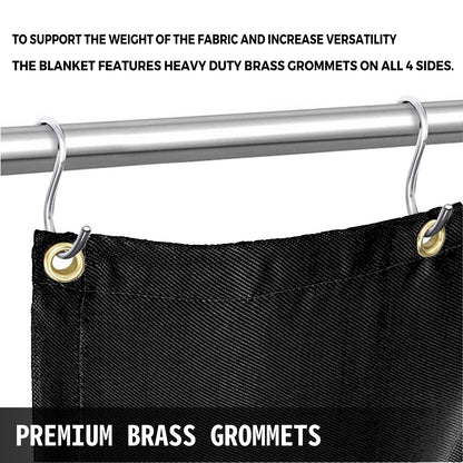 Welding Blanket 1.8x3.05 m Fiberglass Blanket Heavy-Duty Fire Retardant Blanket For Easy Hanging and Protection from Sparks & Splatters